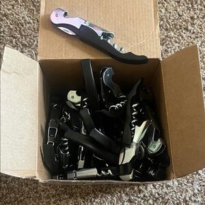 Black and Silver Corkscrew Bottle Openers